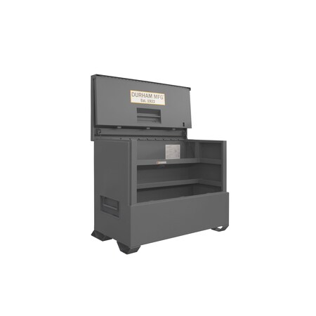 Durham Mfg Jobsite Piano Box, 47.8 cu. ft., 14 Ga Stl, 60-1/2x34-3/4x49-3/8, Gray JSCPB-316050-94T-D720